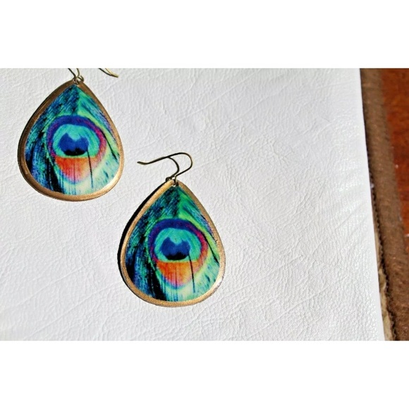 [Free People] Brass Peacock Earrings 🦚 - Picture 6 of 8